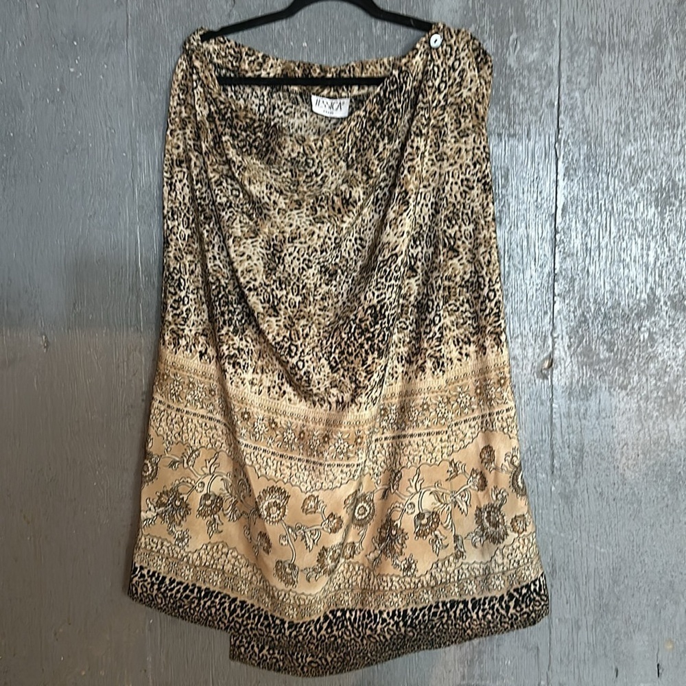 Vintagee Midi Wrap Printed Skirt, XXL - Picture 5 of 7